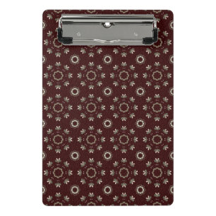 Minicarpeta De Pinza Café Floral Kabul Luz Flash