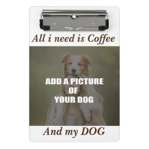 Minicarpeta De Pinza Café y mi Cojín decorativo de perro