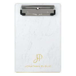 Minicarpeta De Pinza Caligrafía Monograma profesional de oro Moda de má