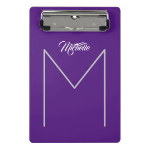 Minicarpeta De Pinza Caligrafía Nombre en negrita Monograma moderno Min