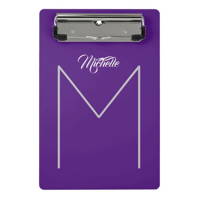 Minicarpeta De Pinza Caligrafía Nombre en negrita Monograma moderno Min (Anverso)