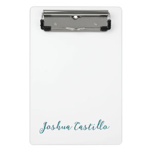 Minicarpeta De Pinza Caligrafía Simple Sencilla Profesional Nombre