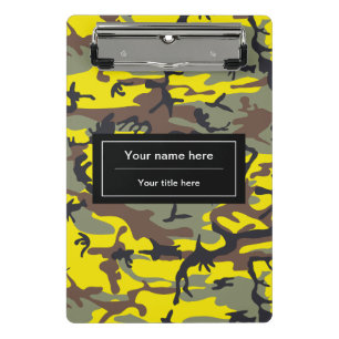 Minicarpeta De Pinza Camo amarillo y marrón, Camuflaje, Militar, Ejérci