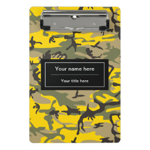Minicarpeta De Pinza Camo amarillo y verde, Camuflaje, Militar, Ejércit