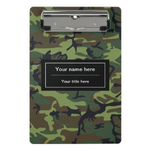 Minicarpeta De Pinza Camo verde, Camuflaje, Militar, Ejército