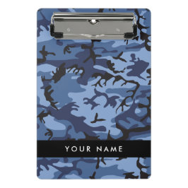 Minicarpeta De Pinza Camuflaje azul marino Tu nombre Personaliza