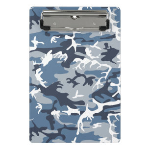 Minicarpeta De Pinza Camuflaje Azul Nieve Invernal, Militar, Ejército