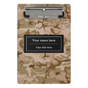 Minicarpeta De Pinza Camuflaje del desierto con guijarros, militar, ejé