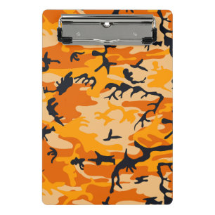 Minicarpeta De Pinza Camuflaje naranja, militar, ejército