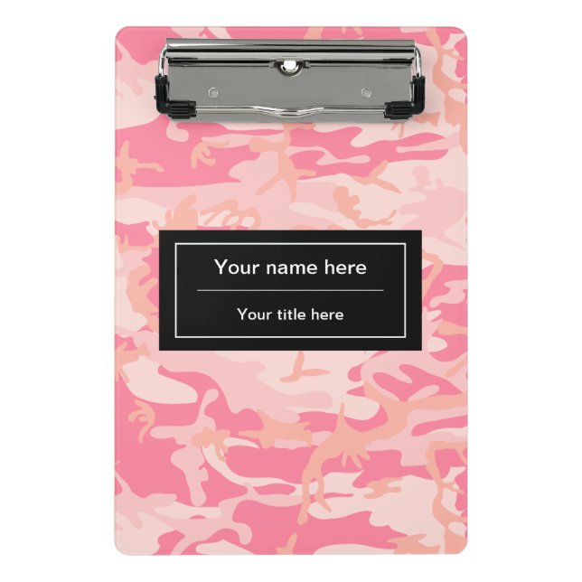 Minicarpeta De Pinza Camuflaje rosa, ejército, ejército (Anverso)
