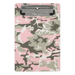 Minicarpeta De Pinza Camuflaje rosa y verde, militar, militar