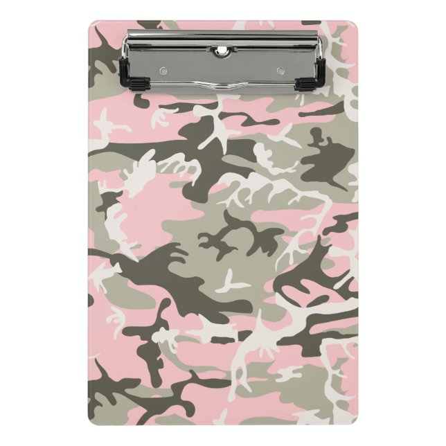 Minicarpeta De Pinza Camuflaje rosa y verde, militar, militar (Anverso)