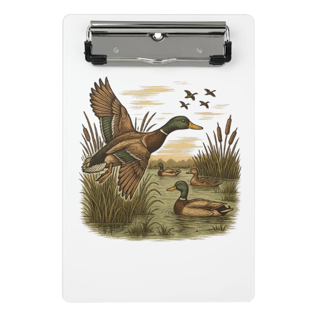 Minicarpeta De Pinza Caza-Pato-Real-Retro (Anverso)