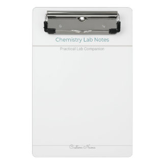 Minicarpeta De Pinza Chemistry Lab Notes – Custom Name
