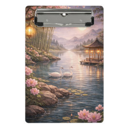 Minicarpeta De Pinza Cherry Blossom Swan Lake Clipboard – Aesthetic F