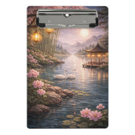 Minicarpeta De Pinza Cherry Blossom Swan Lake Mini Clipboard – 
