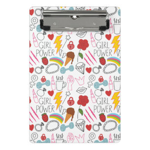 Minicarpeta De Pinza Chica caprichoso y caprichoso poder Doodle retro