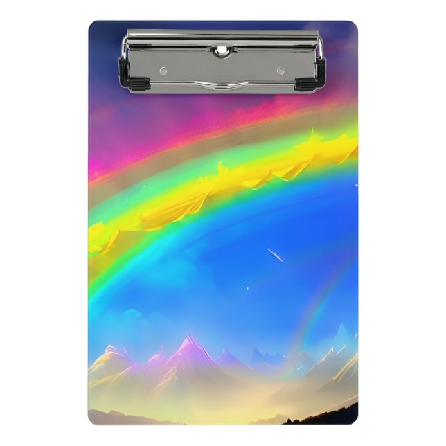 Minicarpeta De Pinza Cielo brillante de arco iris (Anverso)