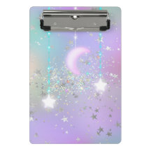 Cielo nocturno pastel luna brillante estrella bril
