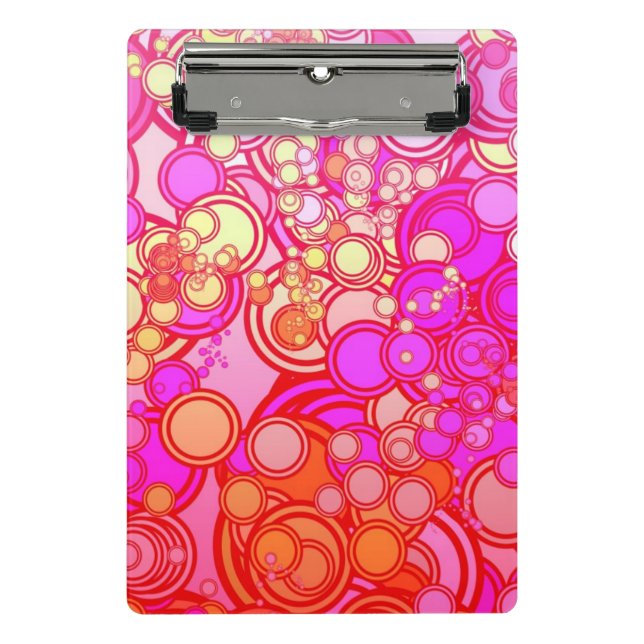 Minicarpeta De Pinza Círculos retros (Anverso)