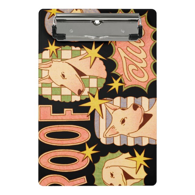 Minicarpeta De Pinza Club de techo / Ilustraciones de perro (Anverso)