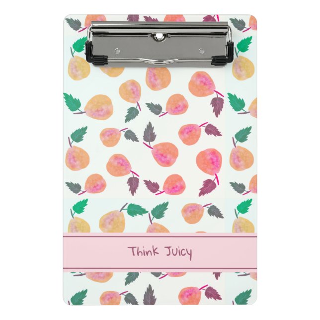 Minicarpeta De Pinza Colección Peras Doradas Rosa (Anverso)