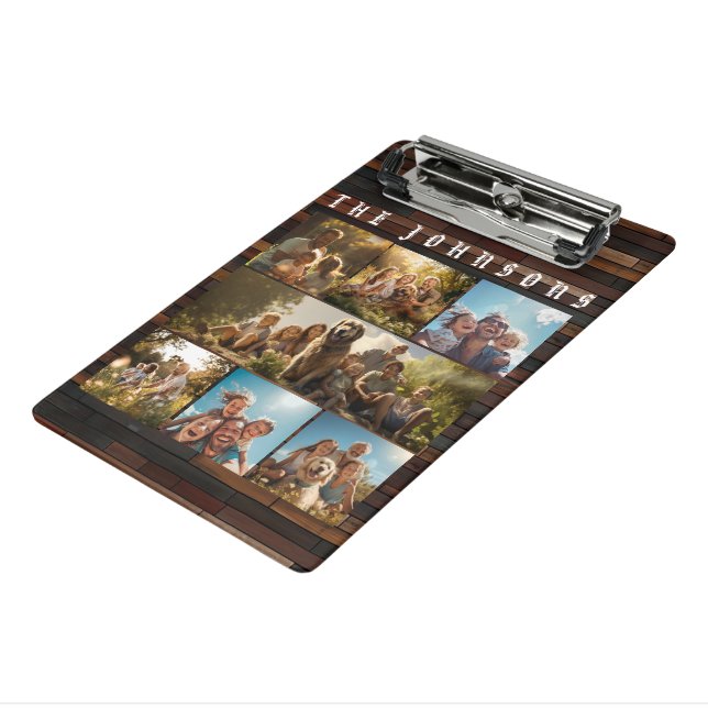 Minicarpeta De Pinza Collage de fotos familiar (Angulado 3)