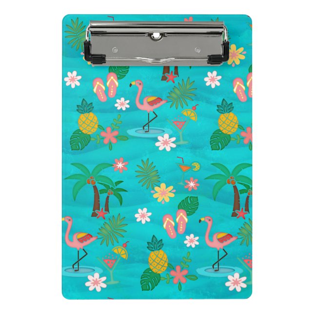 Minicarpeta De Pinza Collage tropical (Anverso)
