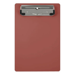 Minicarpeta De Pinza Color de coñac sólido Minimalista Plata moderna