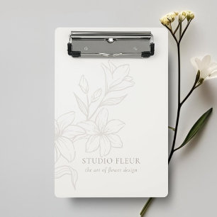 Minicarpeta De Pinza Color marfil   Moda Floral mínima