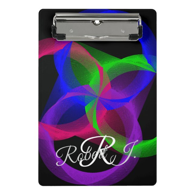 Minicarpeta De Pinza Colorful Circular Blend Geometric Mini Clipboard (Anverso)