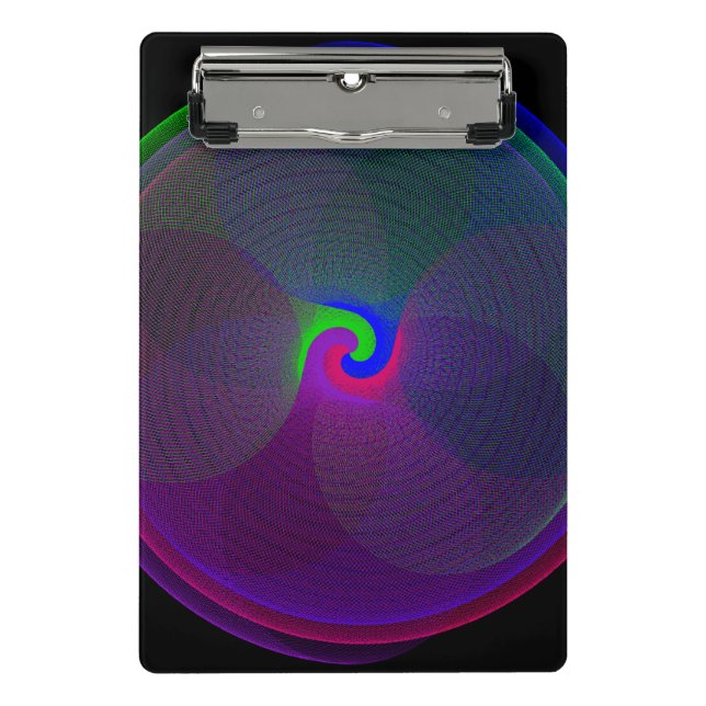 Minicarpeta De Pinza Colorful Fused Center Geometric Mini Clipboard (Anverso)