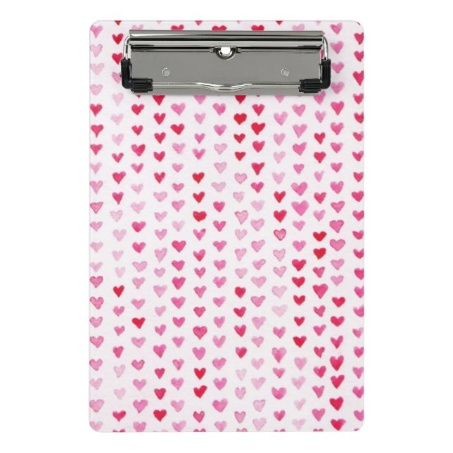 Minicarpeta De Pinza Corazones de la acuarela (Anverso)