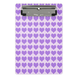 Minicarpeta De Pinza Corazones Morados