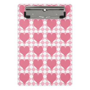 Minicarpeta De Pinza Corazones Rosas