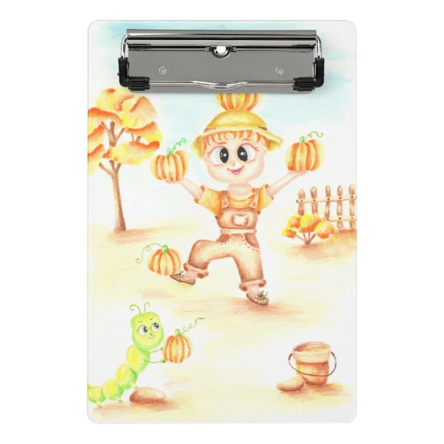 Minicarpeta De Pinza Cosecha de moras niño de jengibre (Anverso)