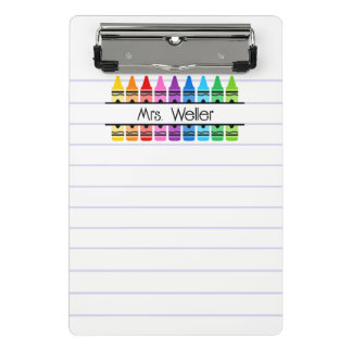 Minicarpeta De Pinza Crayones Personalizados Apreciación al Maestro Ren