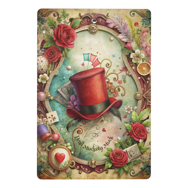 Minicarpeta De Pinza Create Your Own Whimsical Red Top Hat (Reverso)