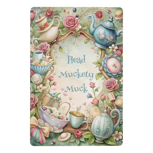 Minicarpeta De Pinza Create Your Own Whimsical Tea Party Spring (Reverso)