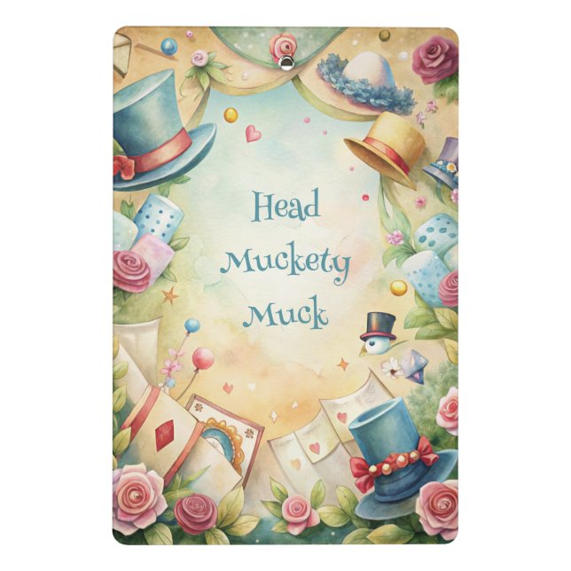 Minicarpeta De Pinza Create Your Own Whimsical Top Hats Yellow & Blue (Reverso)