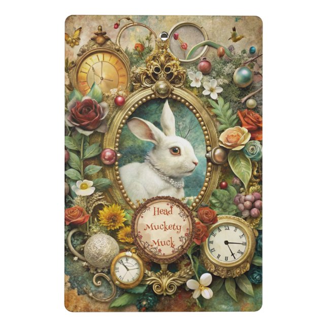 Minicarpeta De Pinza Create Your Own Whimsical White Rabbit (Reverso)