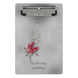Minicarpeta De Pinza Crimson Butterfly Bloom mini clipboard