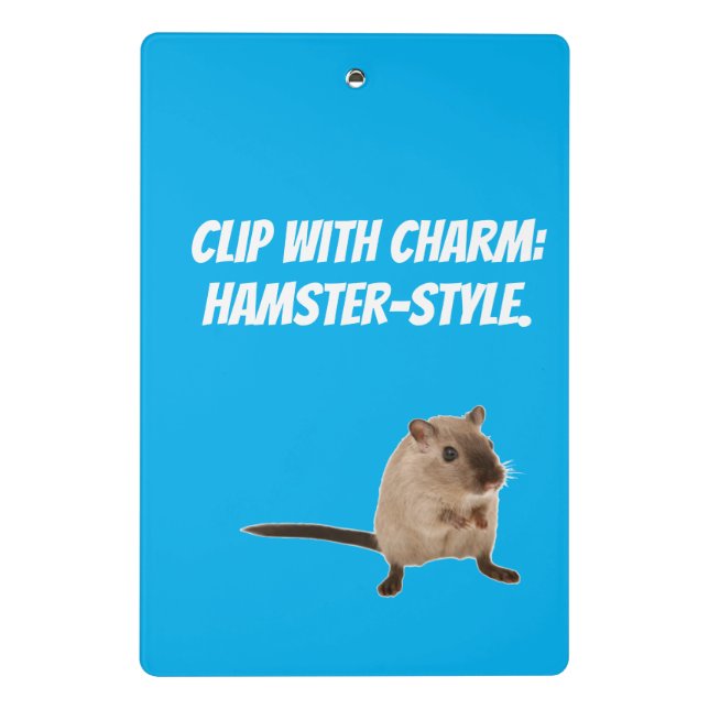 Minicarpeta De Pinza cuaderno de hampster lindo (Reverso)