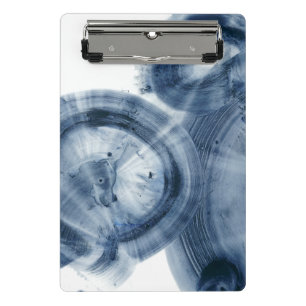 Minicarpeta De Pinza Cuasares - círculos azules manchados de tinta