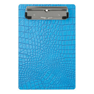 Minicarpeta De Pinza Cuero azul cielo