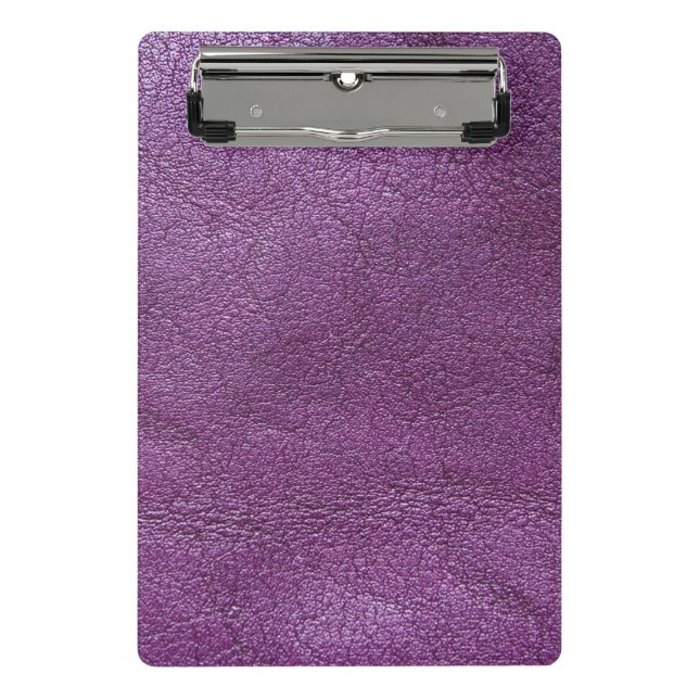 Minicarpeta De Pinza Cuero de lavanda (Anverso)