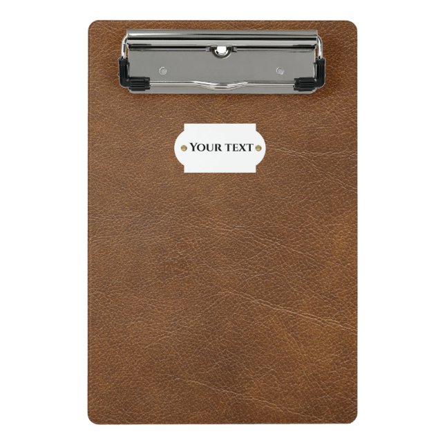 Minicarpeta De Pinza Cuero marrón (Anverso)