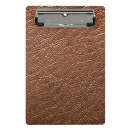 Minicarpeta De Pinza Cuero marrón