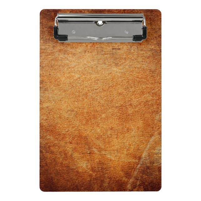 Minicarpeta De Pinza Cuero marrón con sombra (Anverso)