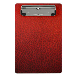 Minicarpeta De Pinza Cuero rojo